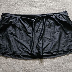 Womans Time And Tru Black Swim Skirt Bottoms Sizr 1X 16/18W